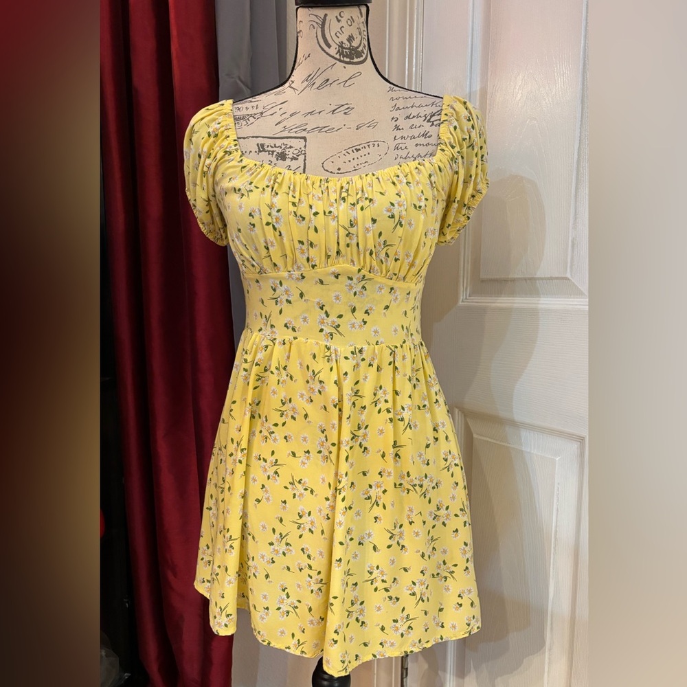 J is For Justify Yellow Floral Juniors Romper
